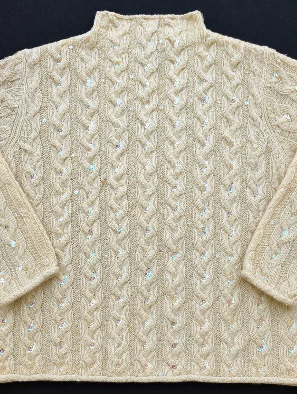 Vintage Venezia Jeans Clothing Co. Cable Knit Sequin Sweater – Size 26/28